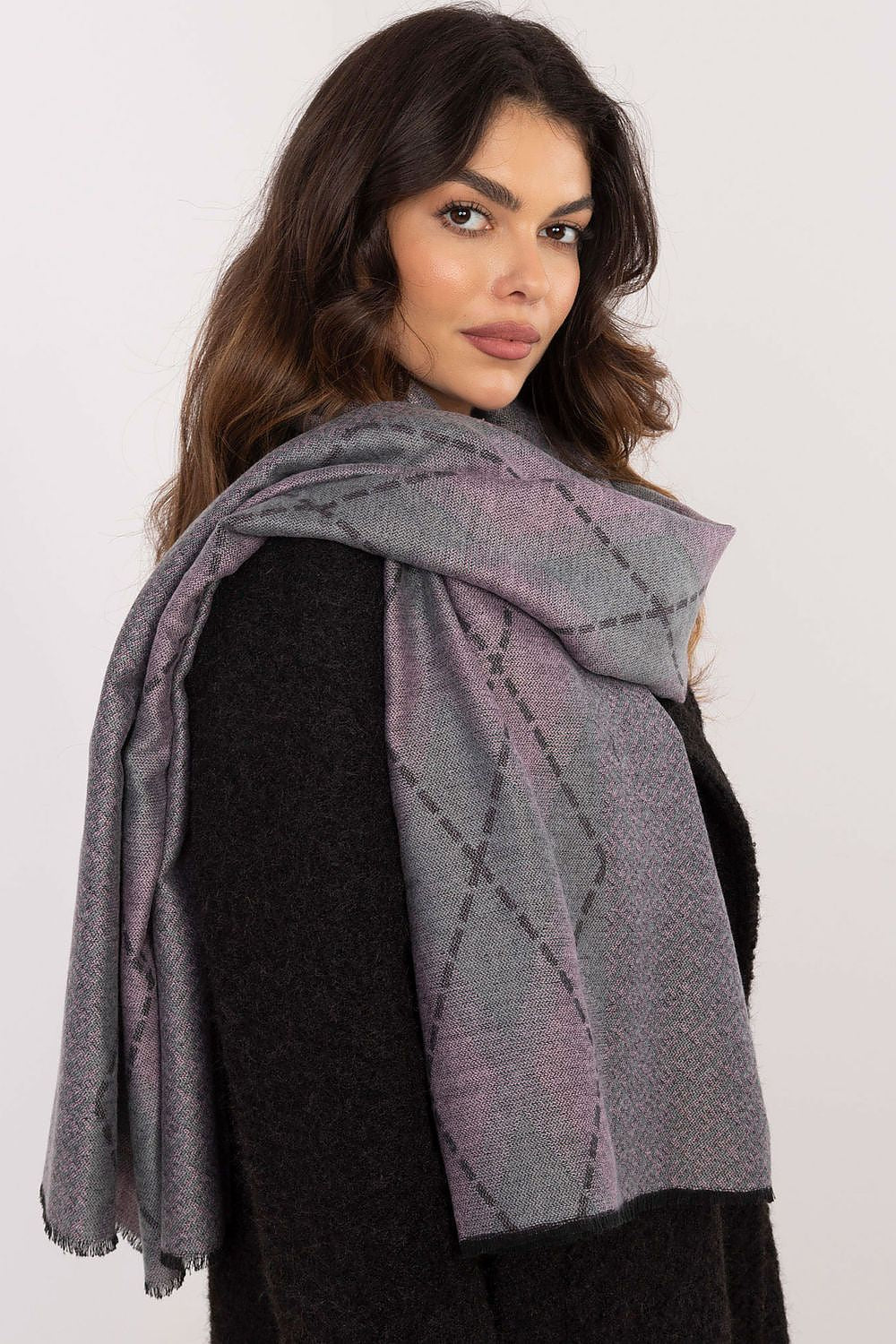   Chusta Model AT-CH-12301.82P Grey/Pink - AT 