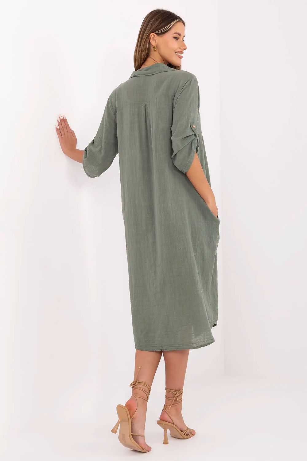  Sukienka Model TW-SK-BI-24135.81 Khaki - Och Bella 
