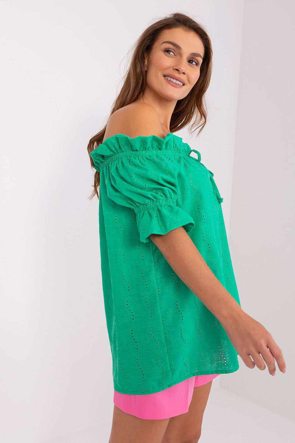   Bluzka Model LK-BZ-509355.68P Green - Lakerta 