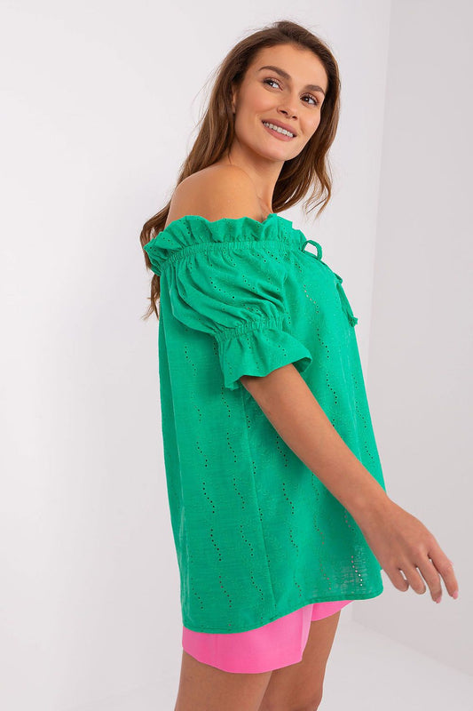   Bluzka Model LK-BZ-509355.68P Green - Lakerta 