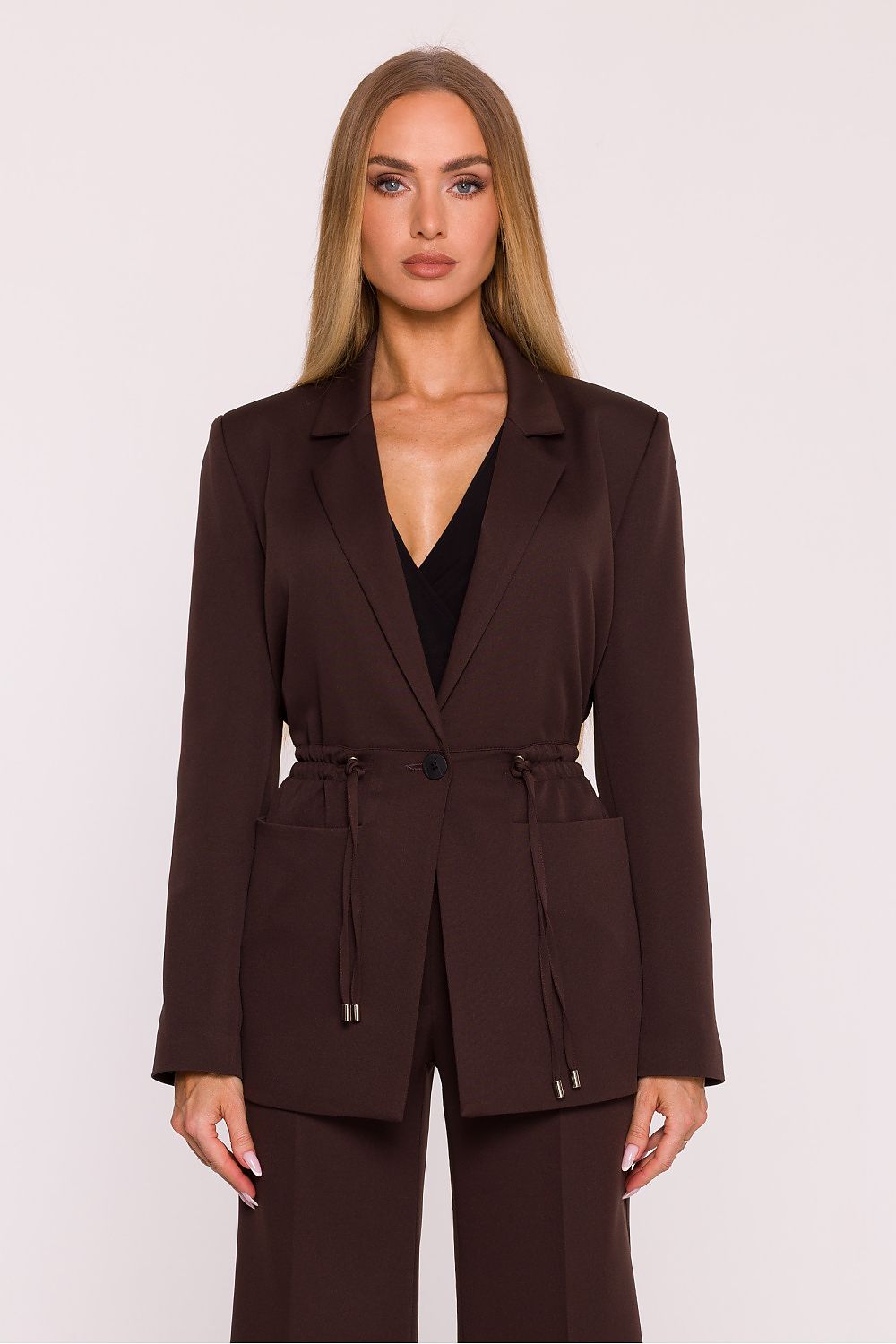   Marynarka Damska Model MOE873 Brown - Moe 