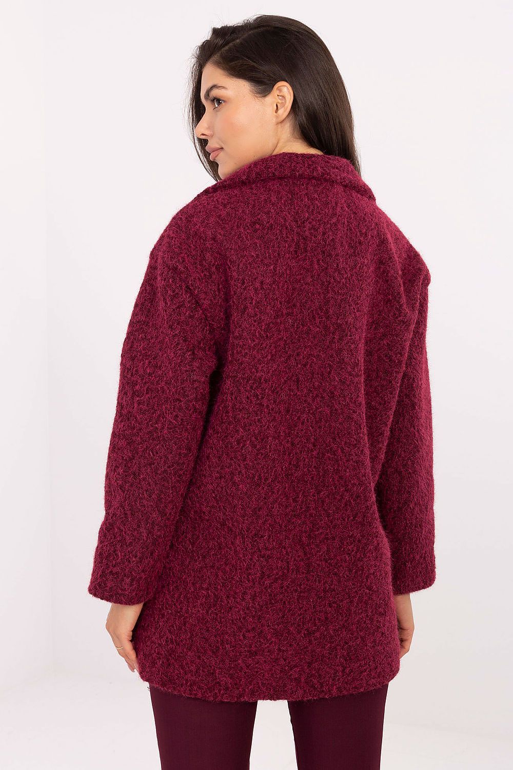   Płaszcz Damski Model IT-PL-96775.19P Bordo - Factory Price 