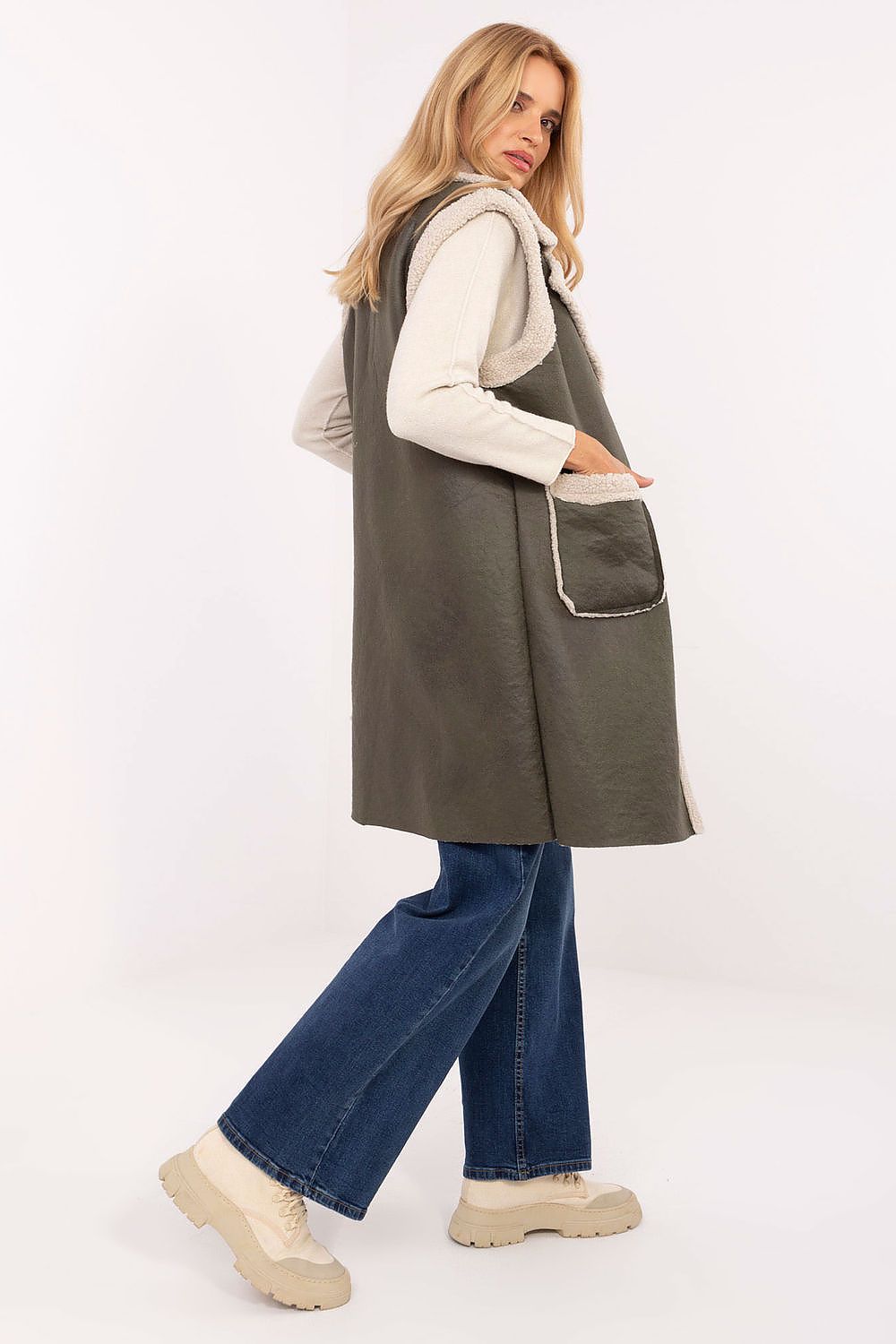   Kamizelka Model IT-KZ-96916.68 Khaki - Factory Price 