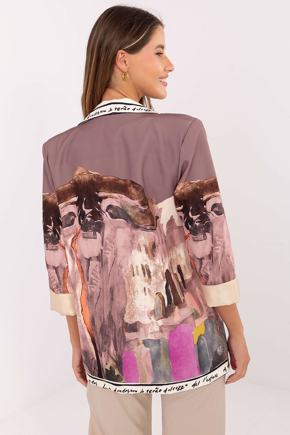   Marynarka Model IT-MA-18525.80 Dark Beige - Italy Moda 