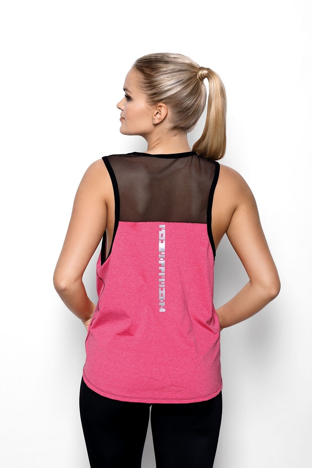  Koszulka Fit Model Abel Pink/Black - Eldar 