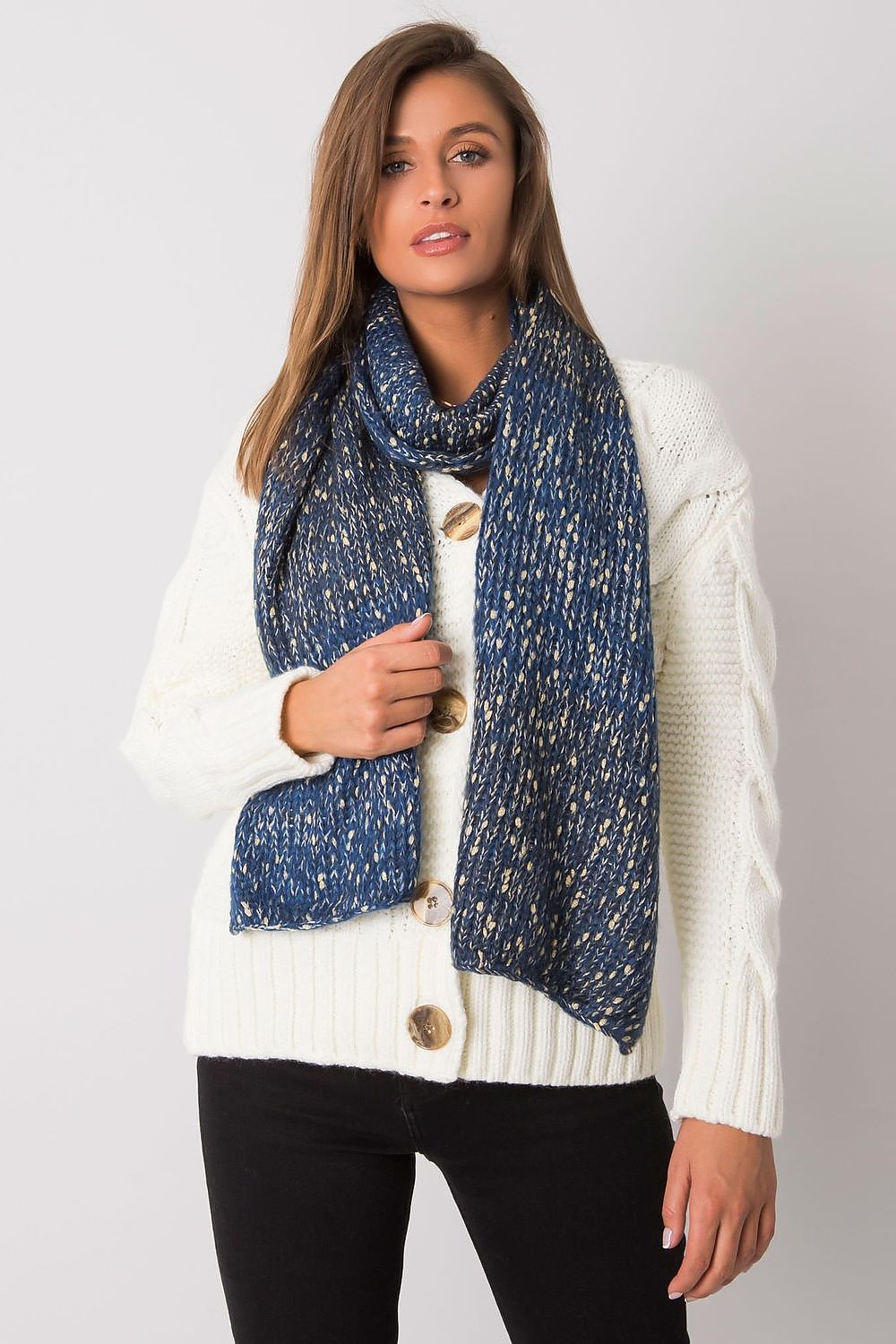   Szalik Damski Model AT-SZ-RH-1407.23X Dark Blue - AT 