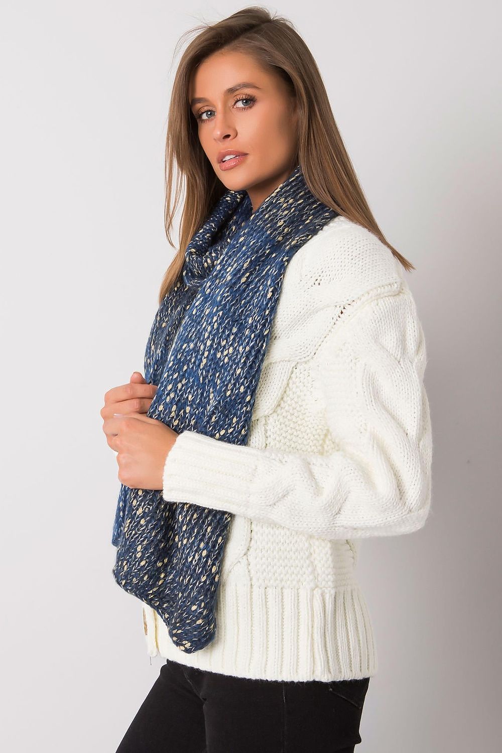   Szalik Damski Model AT-SZ-RH-1407.23X Dark Blue - AT 