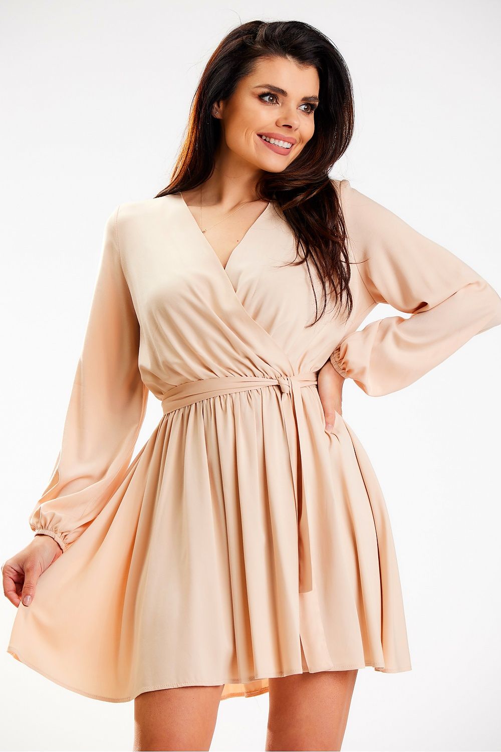  Sukienka Model A577 Beige - awama 