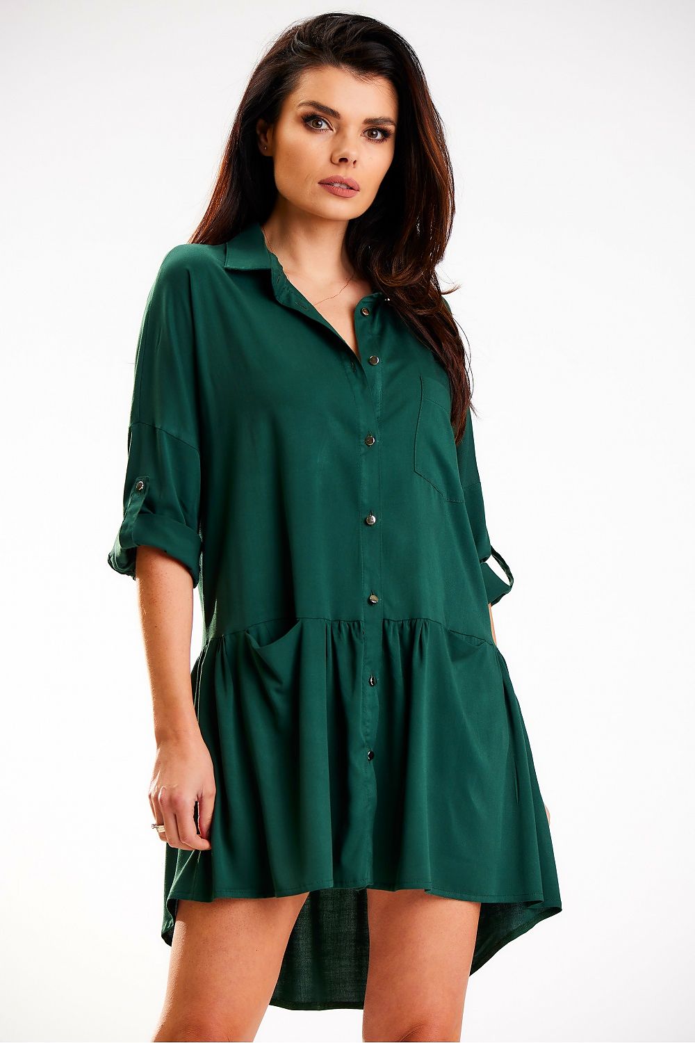  Sukienka Model A584 Bottle Green - awama 