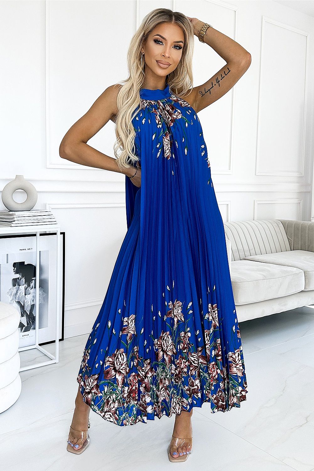  Sukienka Model 456-1 Ester Chaber/Flowers - Numoco 