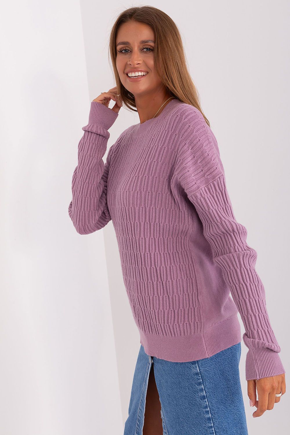   Sweter Damski Model AT-SW-2338.14P Light Violet - AT 