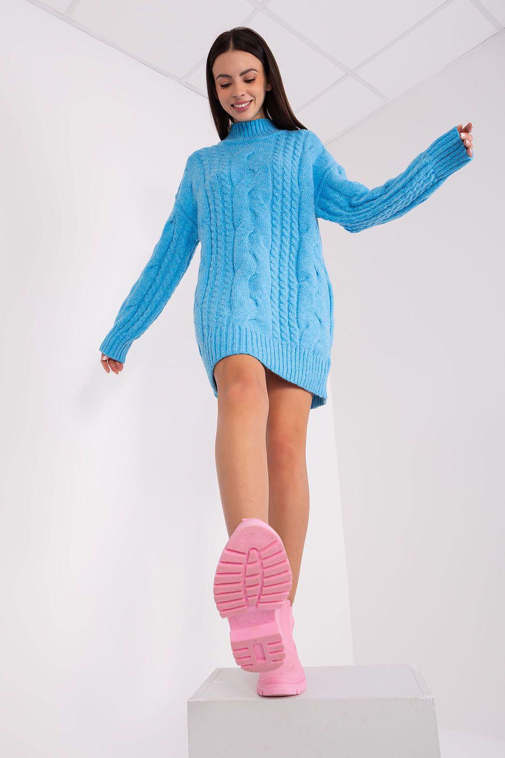   Sweter Damski Model AT-SW-2367-1.35P Blue - AT 