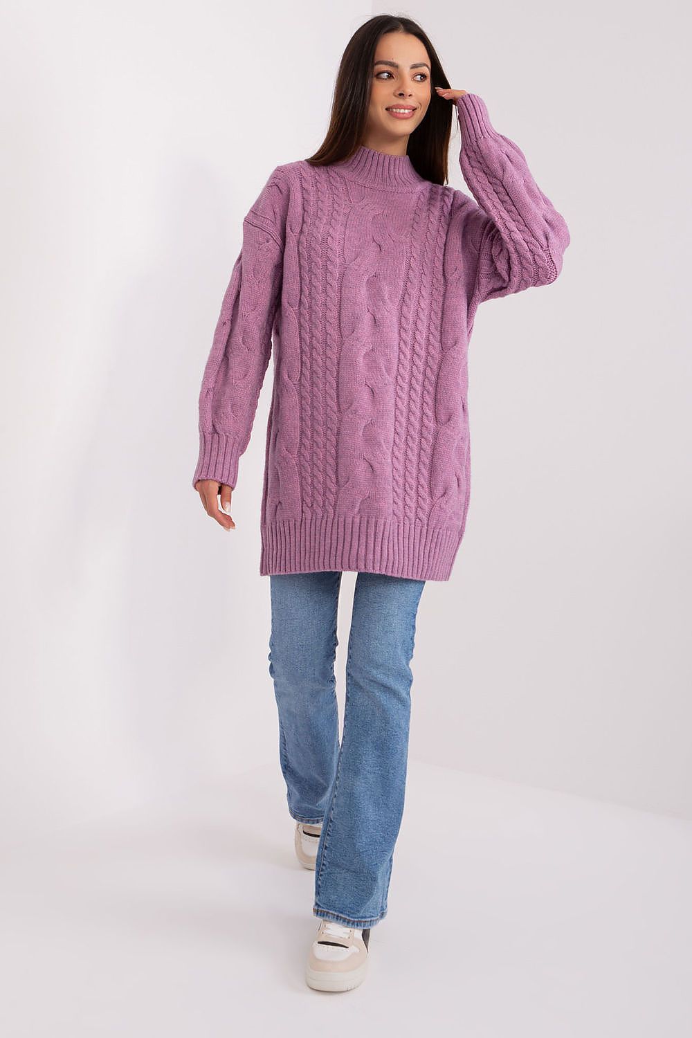   Sweter Damski Model AT-SW-2367-1.35P Violet - AT 