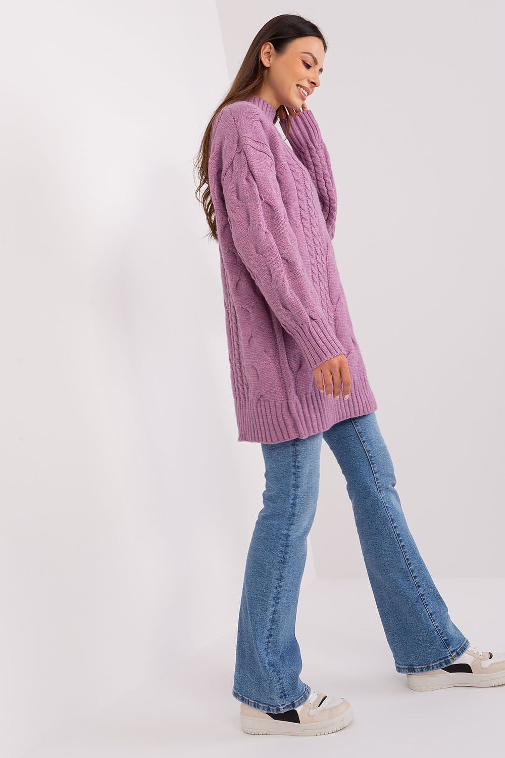   Sweter Damski Model AT-SW-2367-1.35P Violet - AT 
