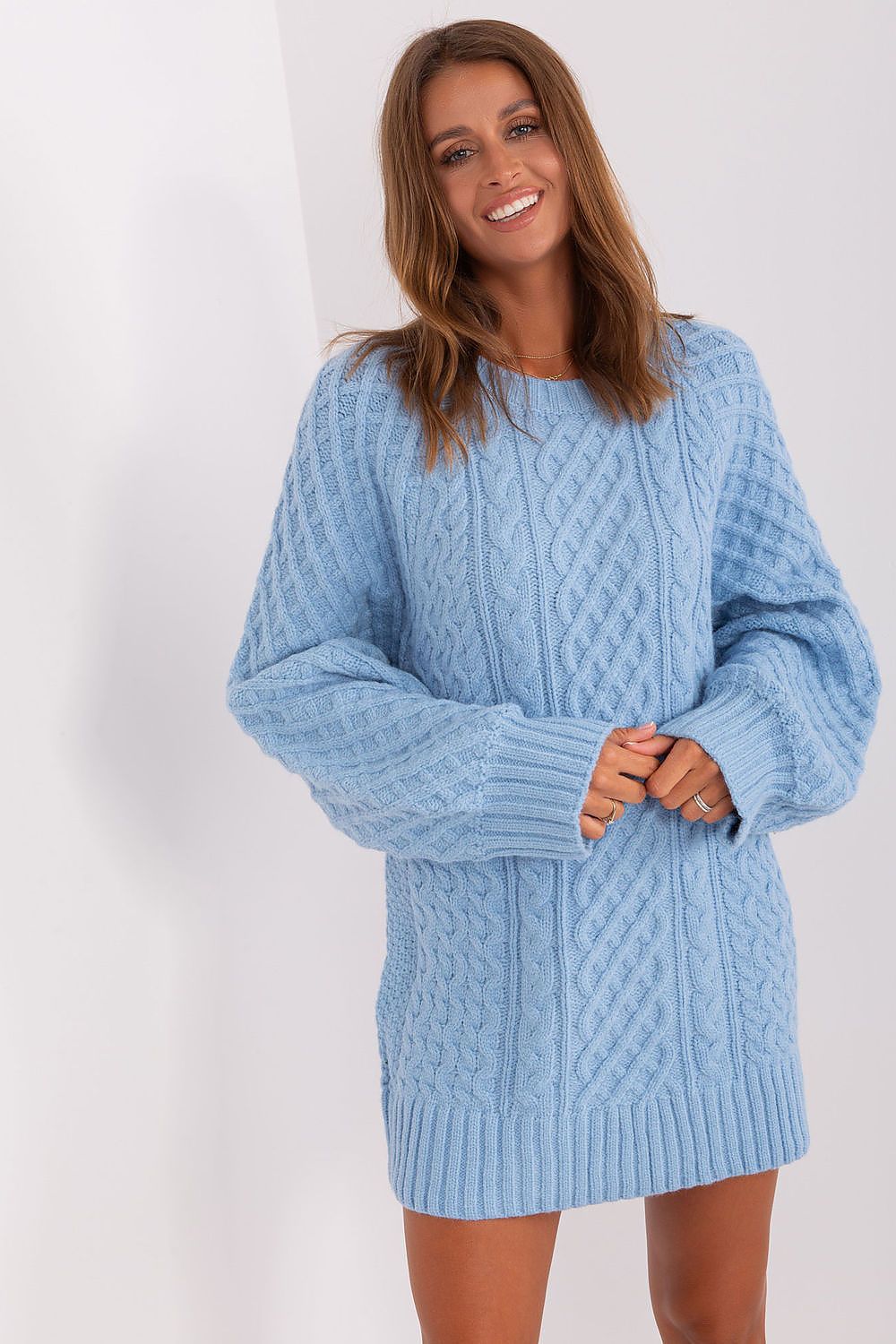   Sweter Damski Model AT-SW-2367-2.64P Light Blue - AT 