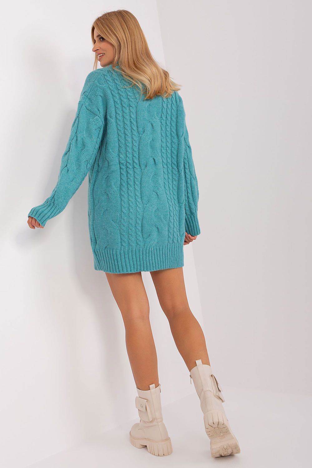   Sweter Damski Model AT-SW-2367-1.35P Turkus - AT 
