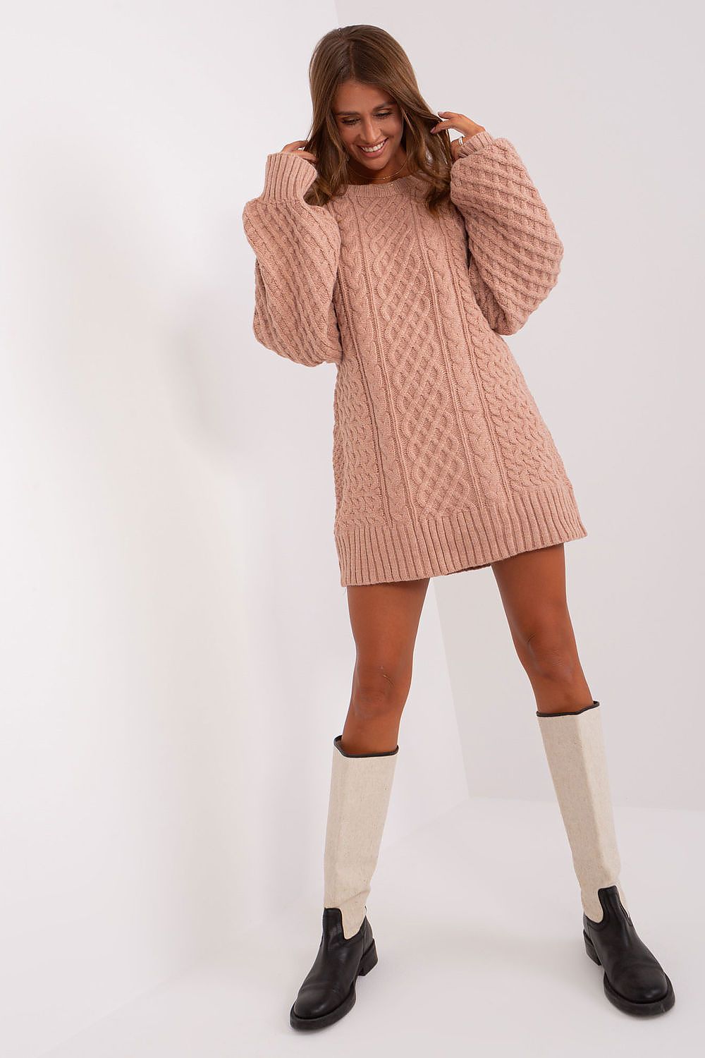   Sweter Damski Model AT-SW-2367-2.64P Dark Pink - AT 