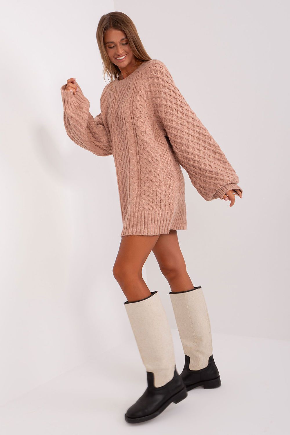   Sweter Damski Model AT-SW-2367-2.64P Dark Pink - AT 