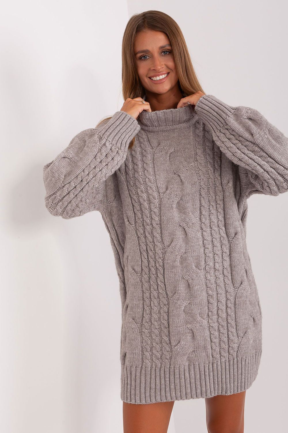   Sweter Damski Model AT-SW-2367-1.35P Grey - AT 