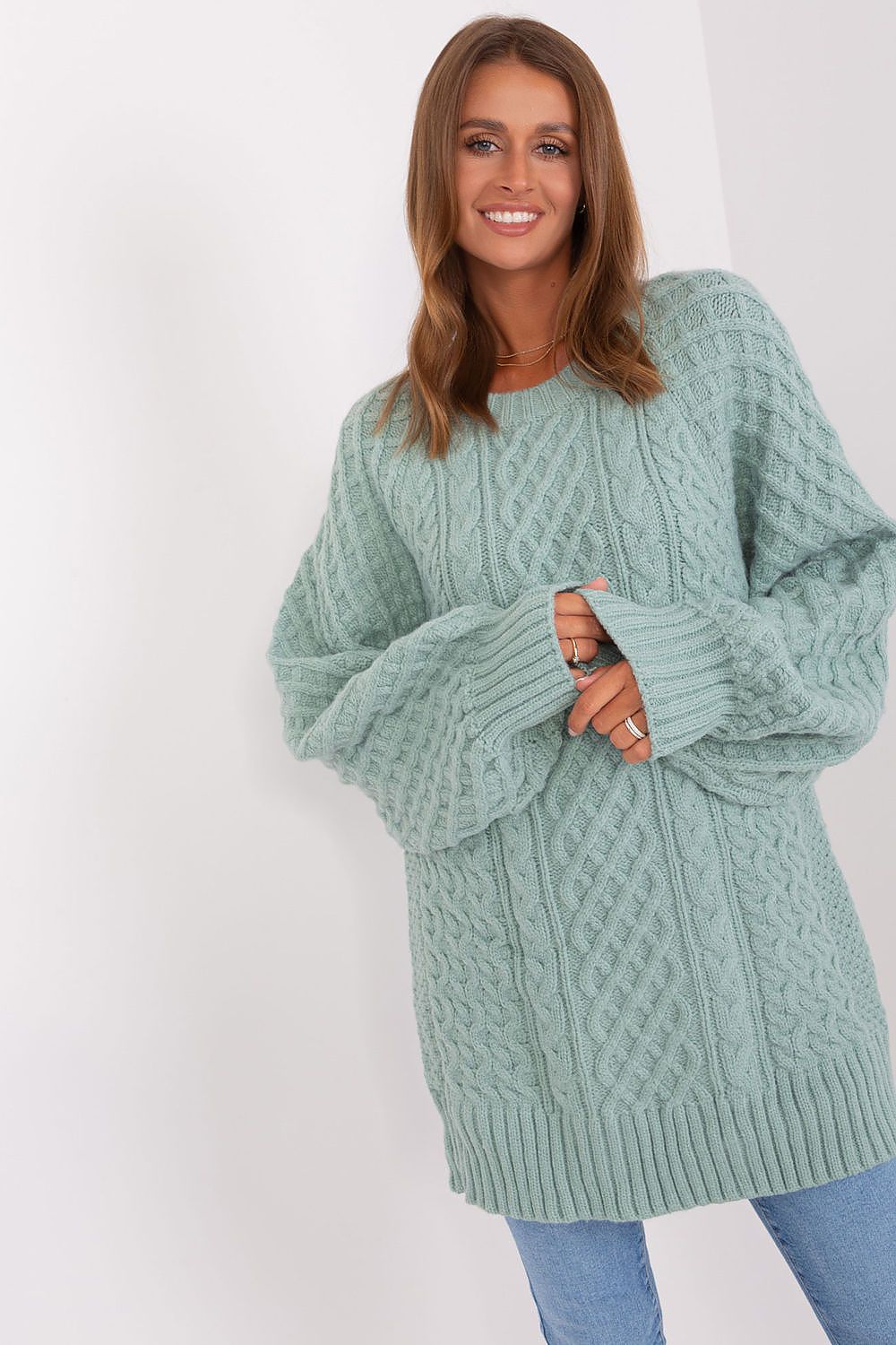   Sweter Damski Model AT-SW-2367-2.64P Mint - AT 