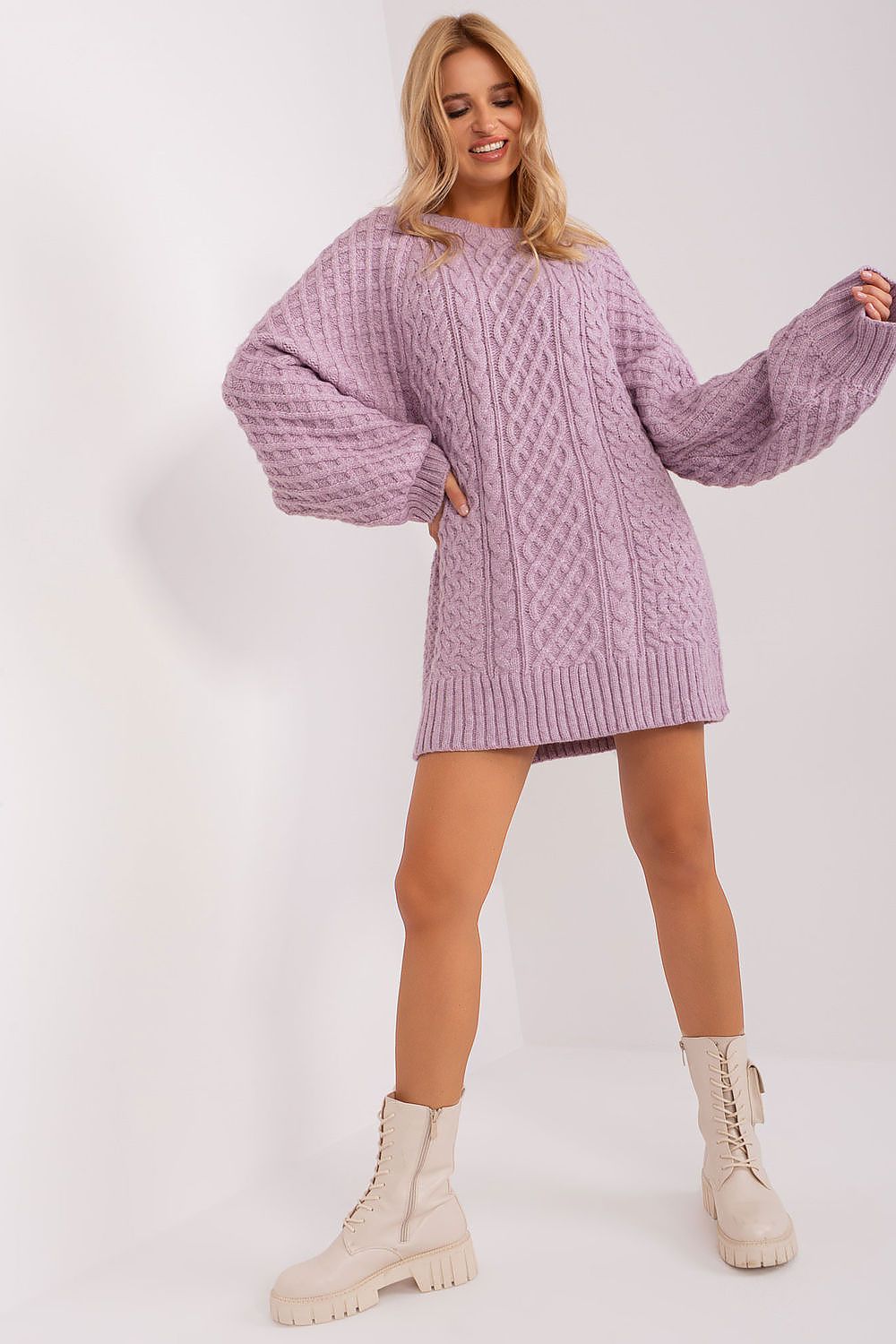   Sweter Damski Model AT-SW-2367-2.64P Light Violet - AT 