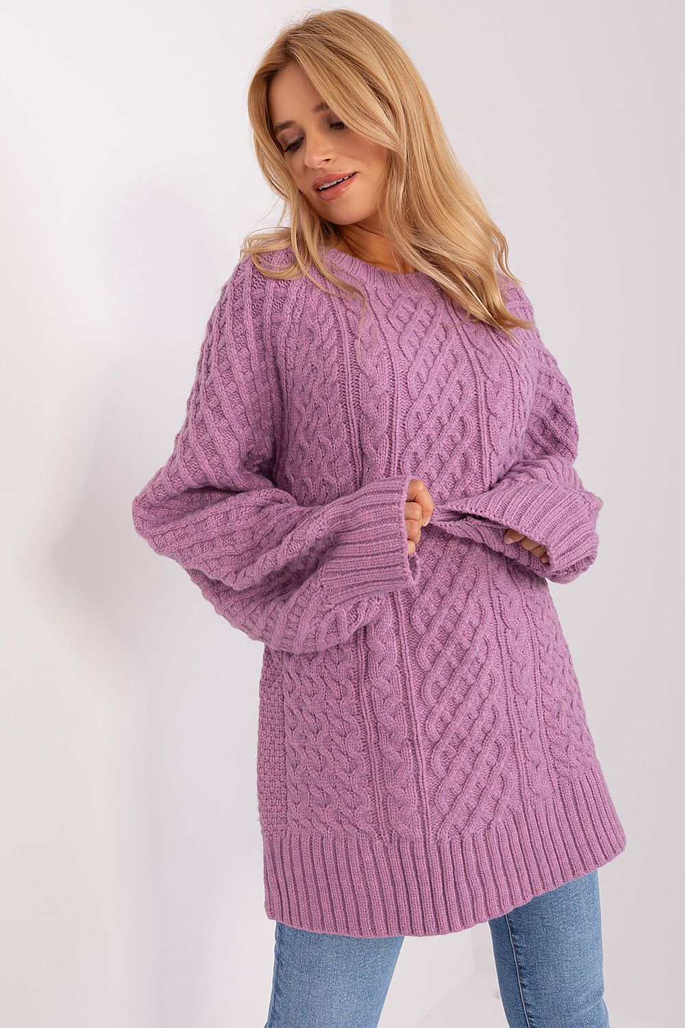   Sweter Damski Model AT-SW-2367-2.64P Violet - AT 