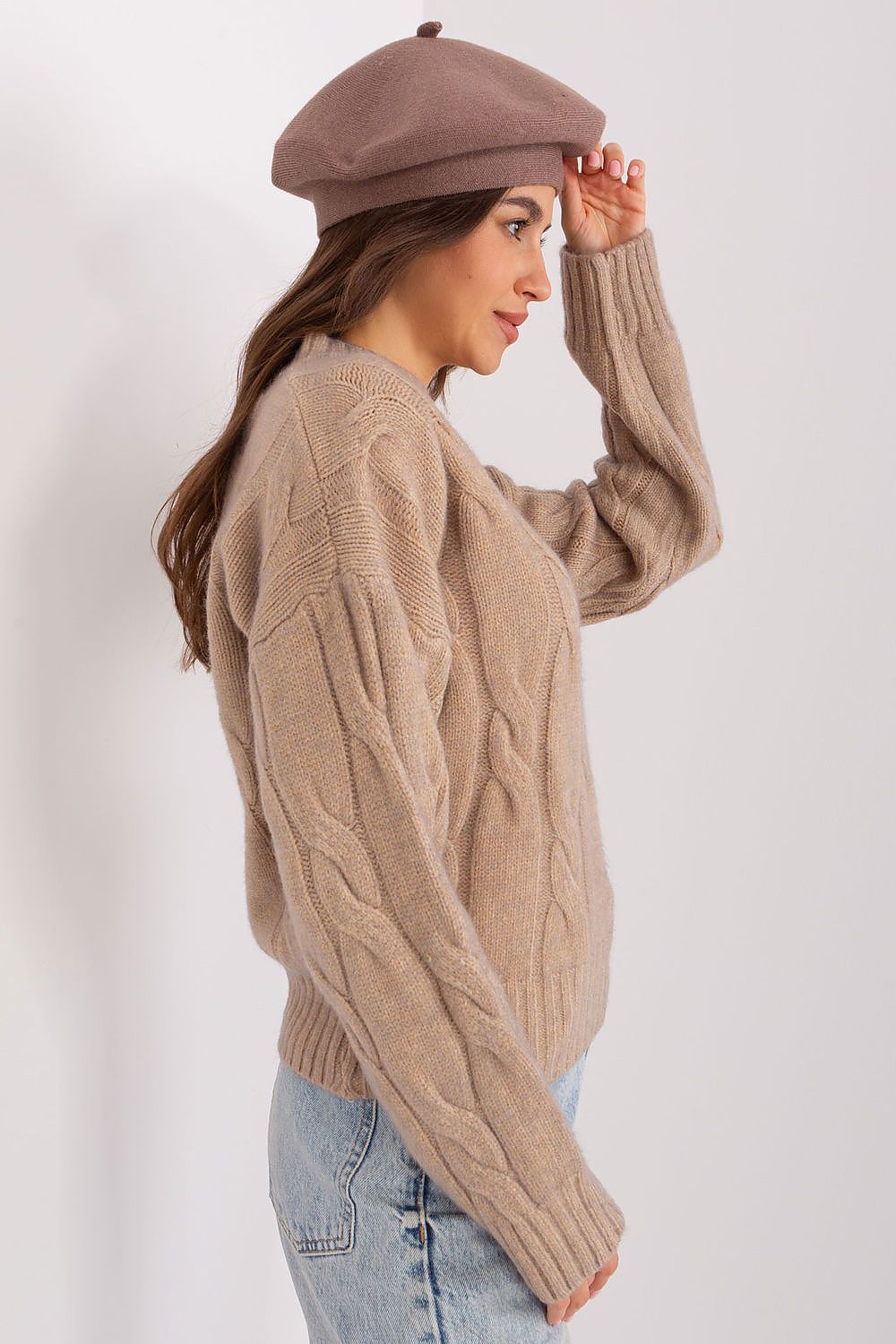   Beret Model AT-CZ-231305.82P Dark Beige - AT 