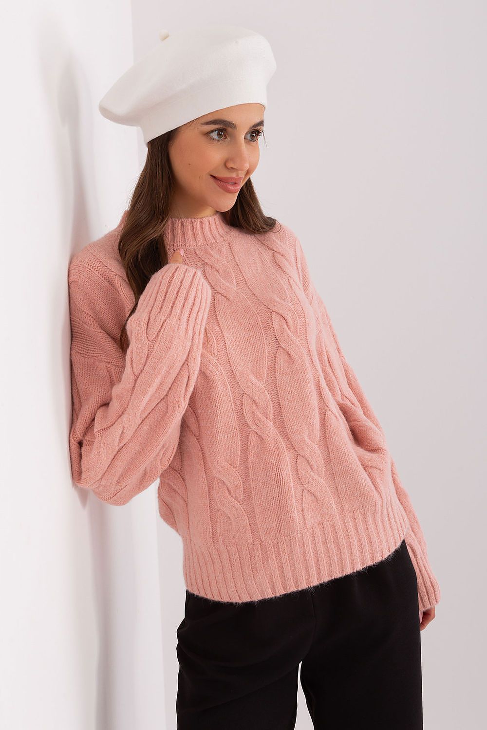   Beret Model AT-CZ-231305.91P Ecru - AT 