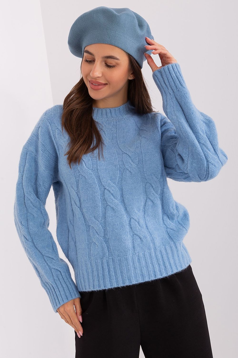   Beret Model AT-CZ-231305.85P Grey/Blue - AT 