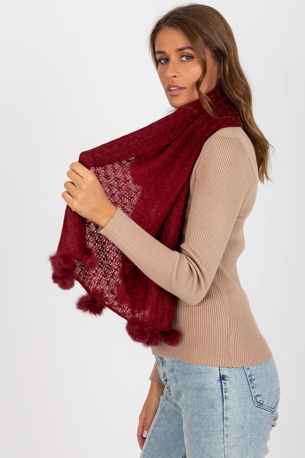   Szalik Model AT-SZ-E-318.57P Bordo - AT 