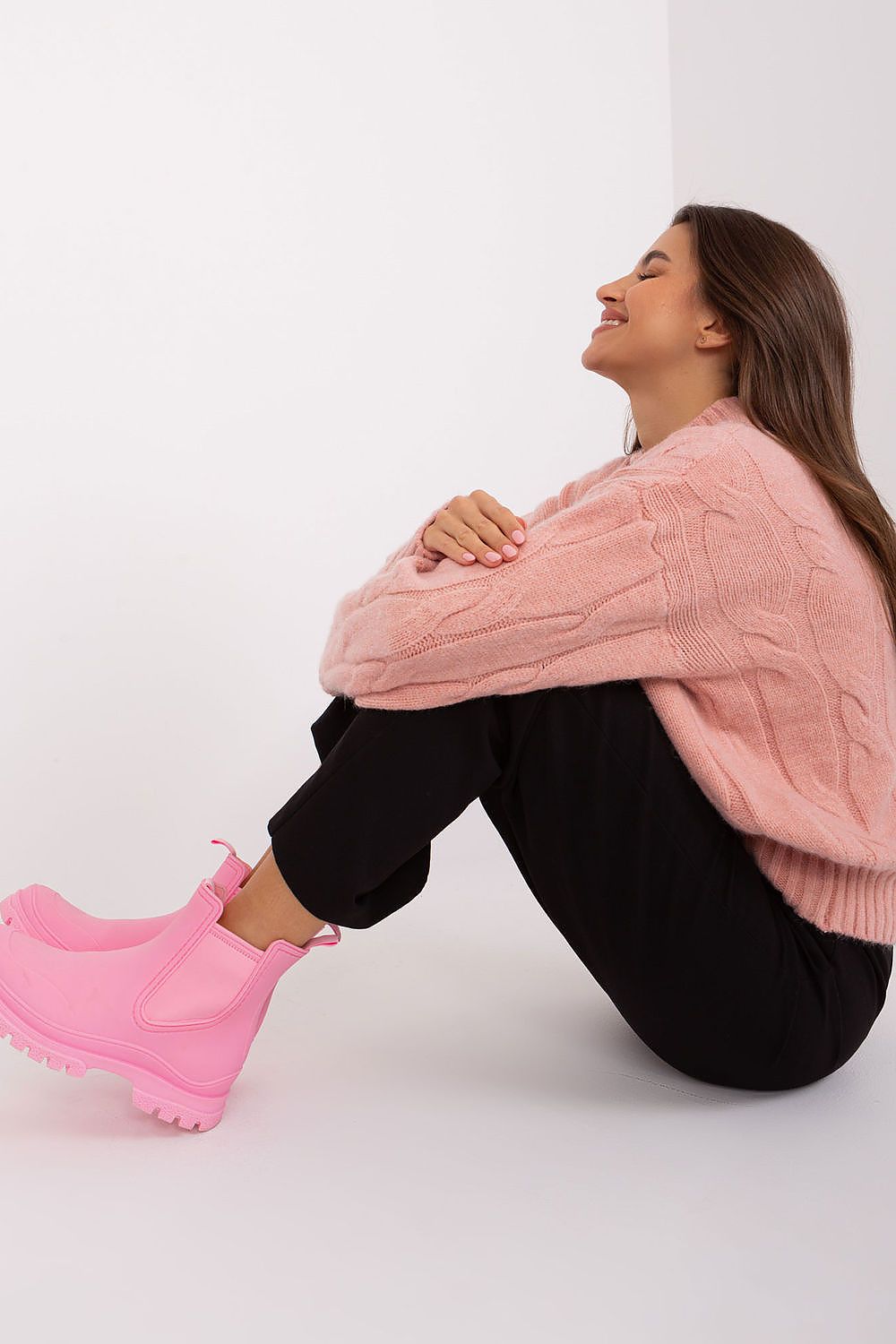   Sweter Damski Model AT-SW-0146.10P Light Pink - AT 