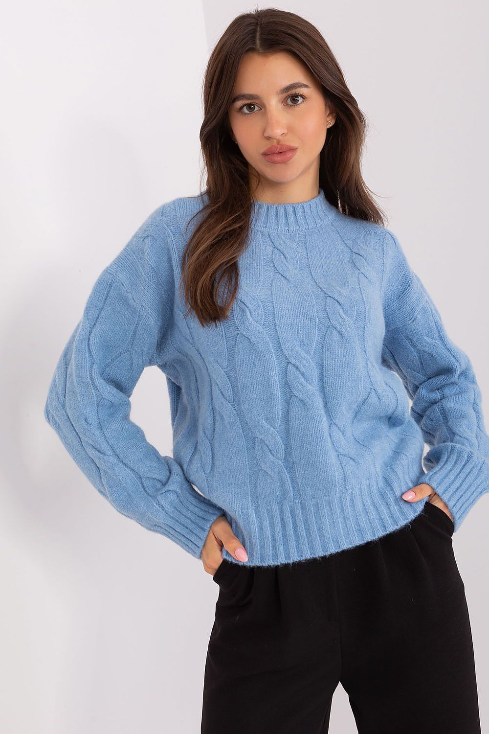   Sweter Damski Model AT-SW-0146.10P Light Blue - AT 