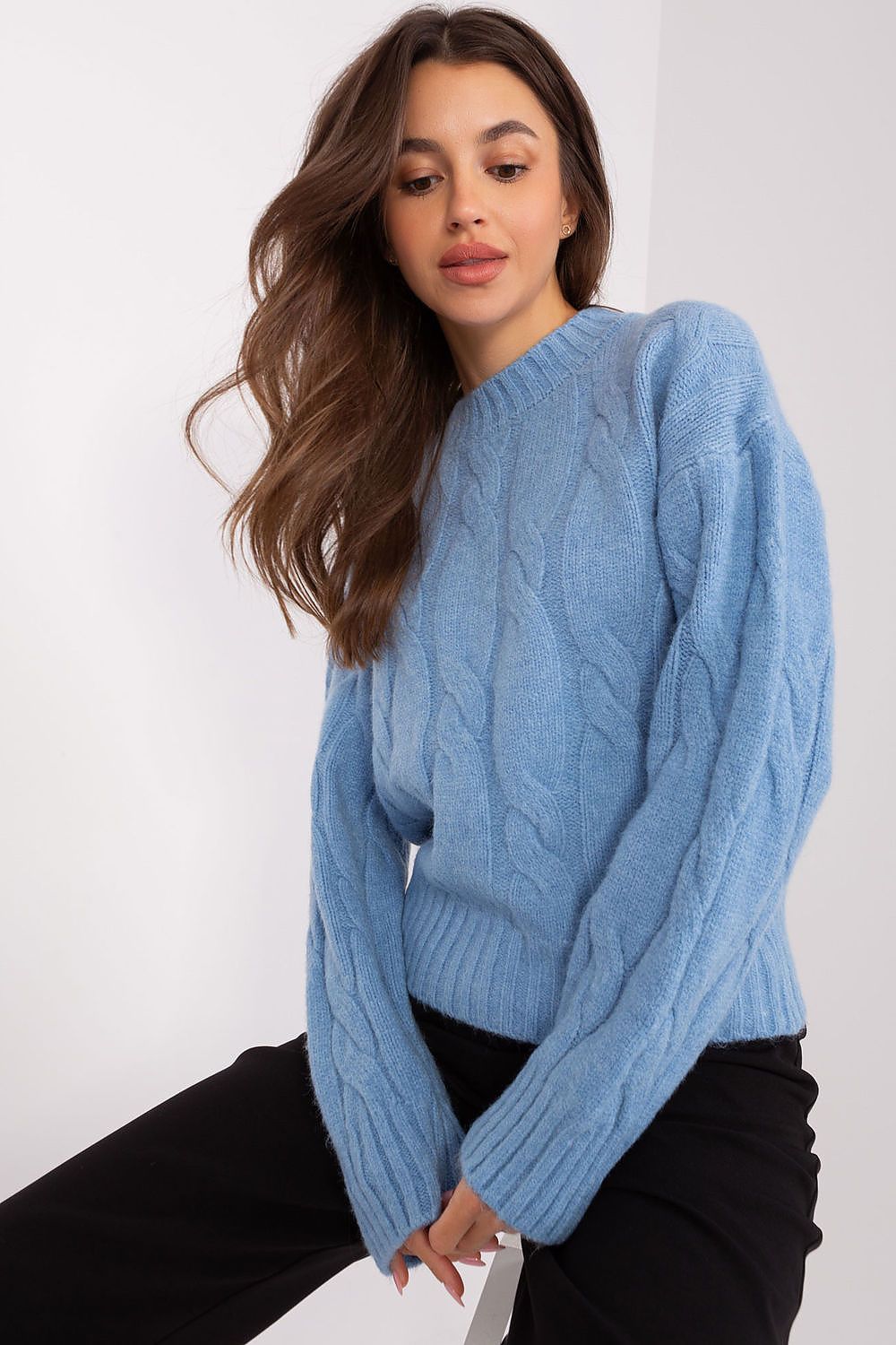   Sweter Damski Model AT-SW-0146.10P Light Blue - AT 