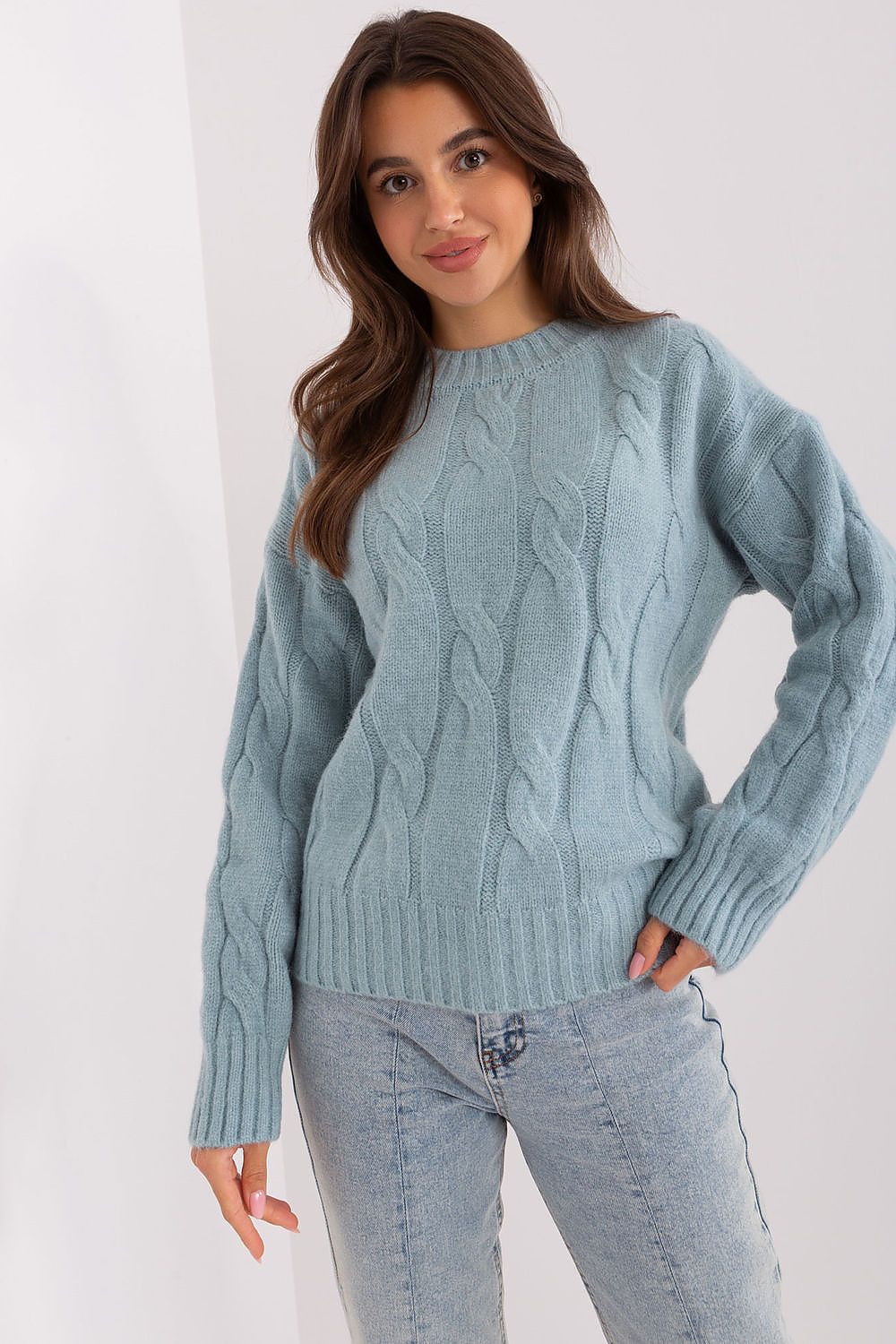   Sweter Damski Model AT-SW-0146.10P Mint - AT 