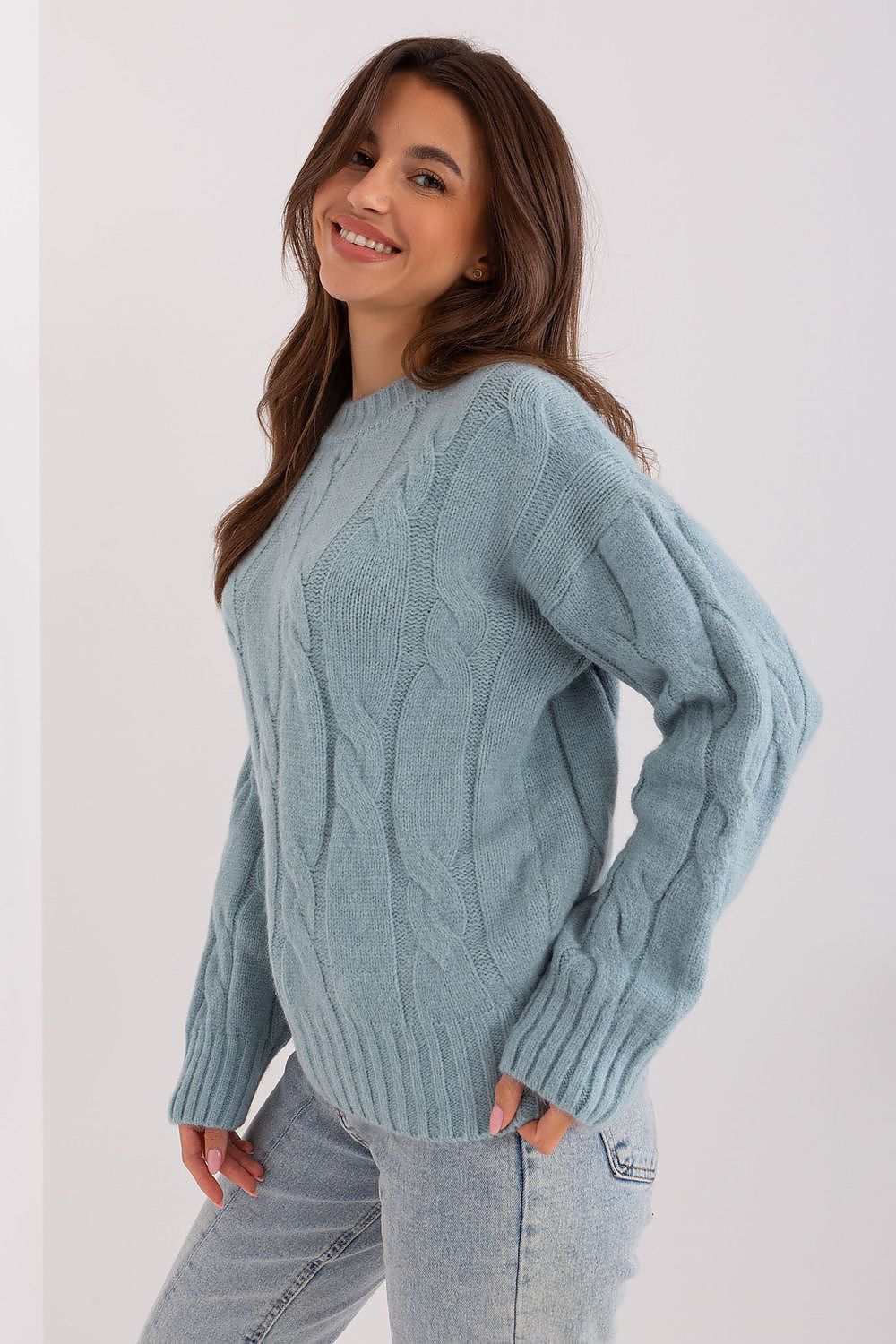   Sweter Damski Model AT-SW-0146.10P Mint - AT 