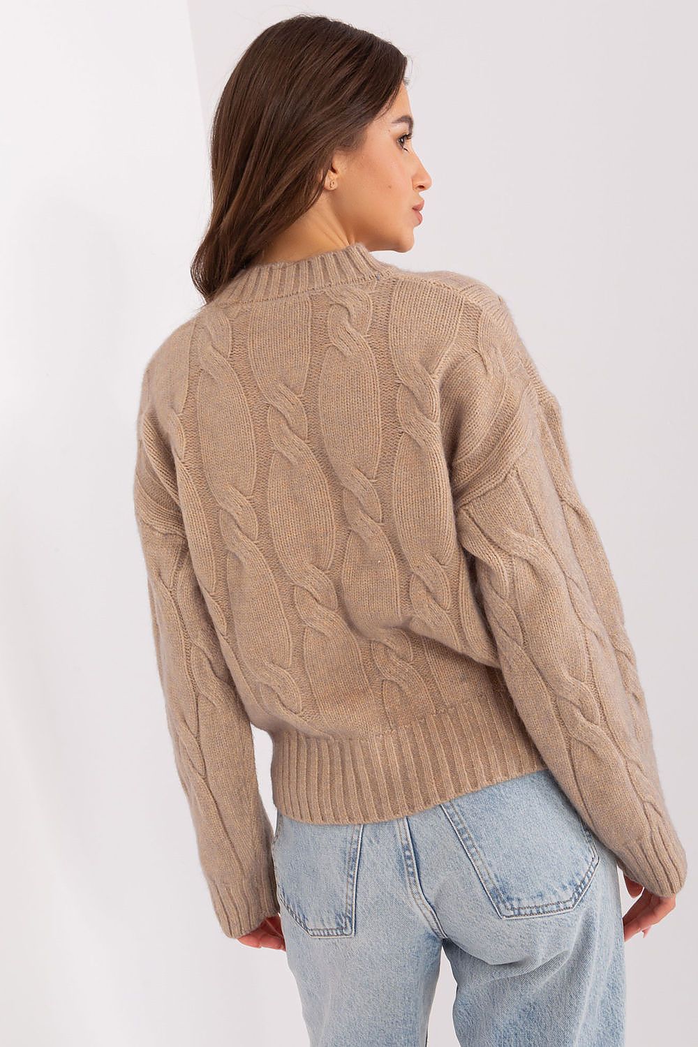   Sweter Damski Model AT-SW-0146.10P Dark Beige - AT 