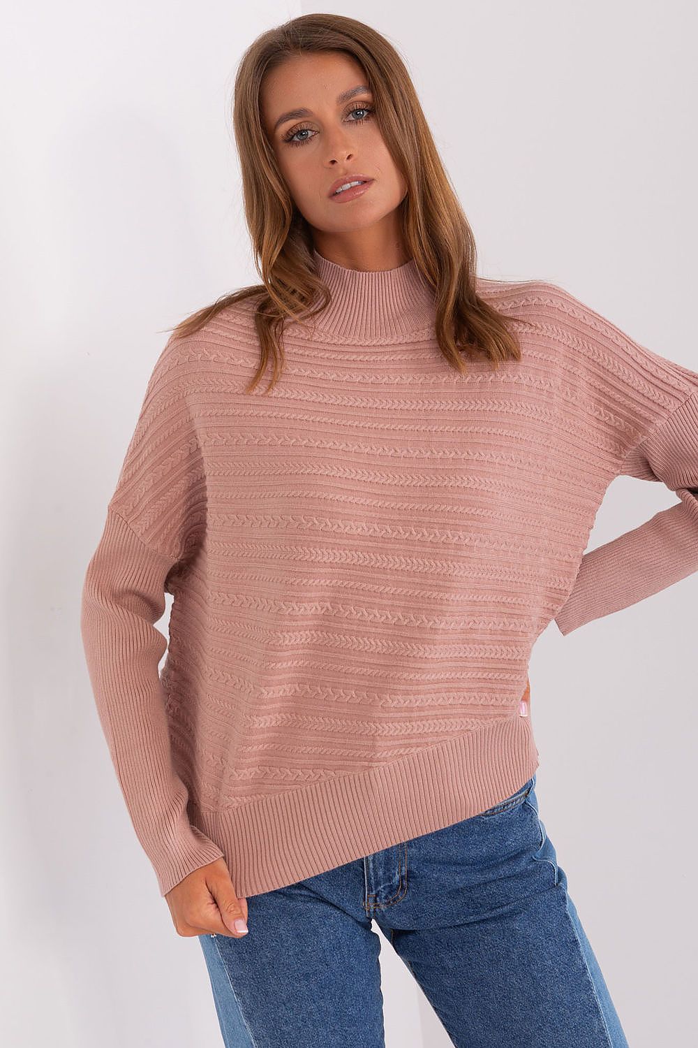   Sweter Damski Model AT-SW-2368.36X Dark Pink - AT 