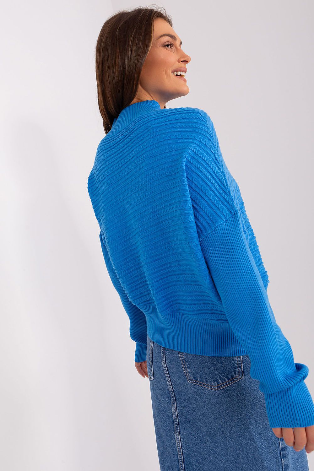   Sweter Damski Model AT-SW-2368.36X Blue - AT 