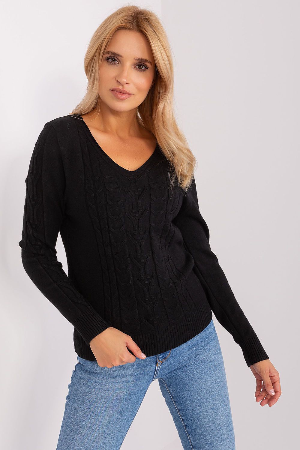   Sweter Damski Model AT-SW-2329.98P Black - AT 