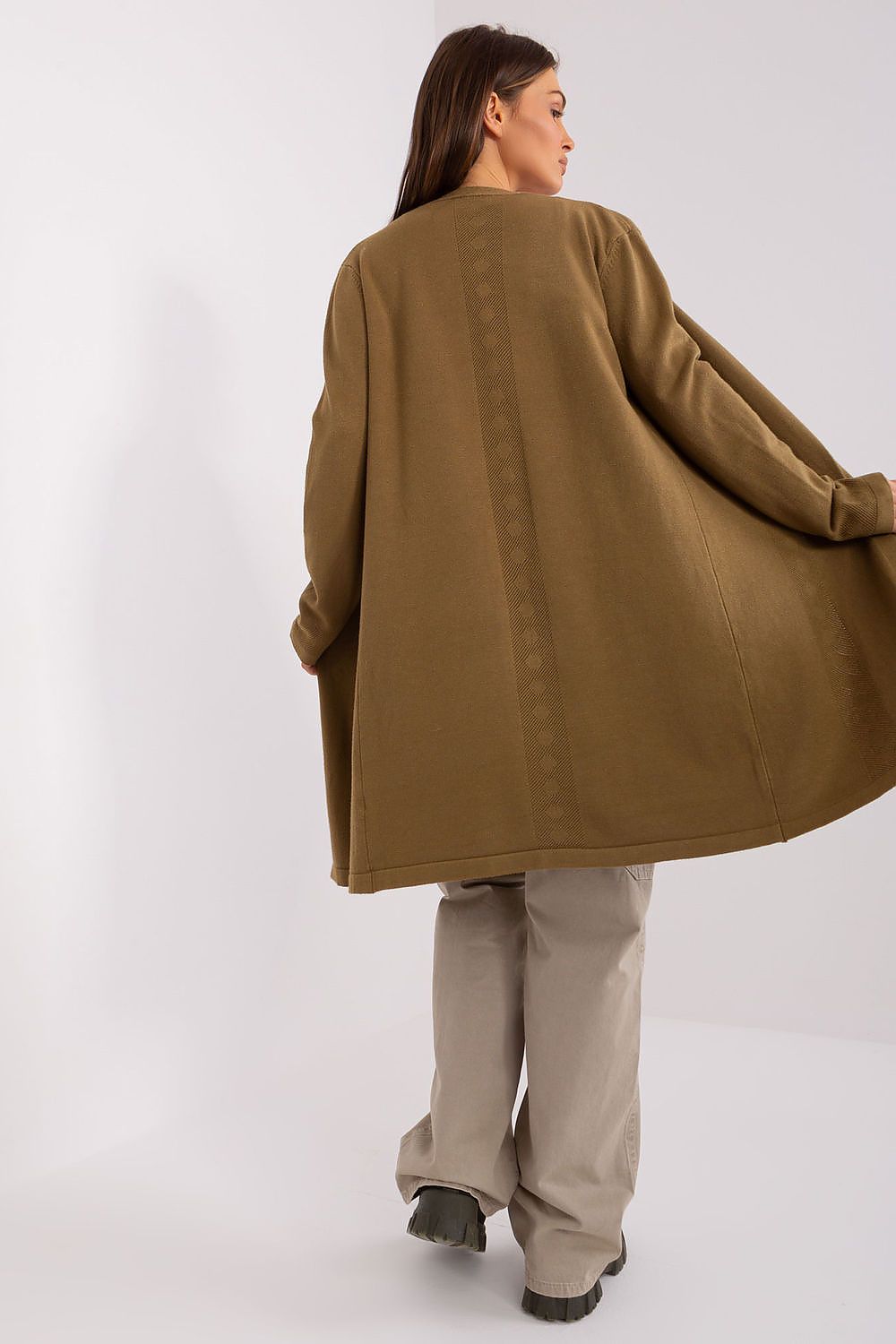  Sweter Kardigan Model AT-SW-2333.31X Oliwka - AT 