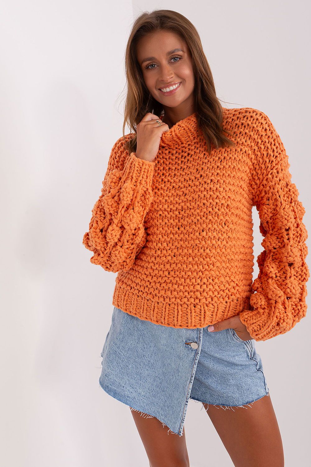   Sweter Damski Model AT-SW-2382.97P Orange - AT 
