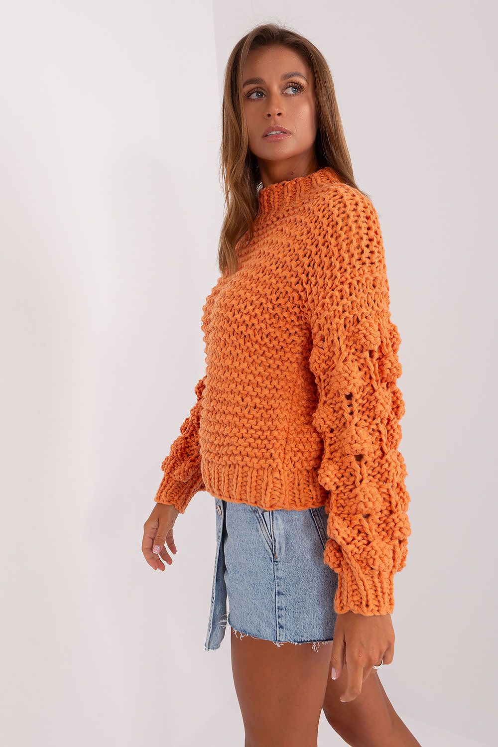  Sweter Damski Model AT-SW-2382.97P Orange - AT 