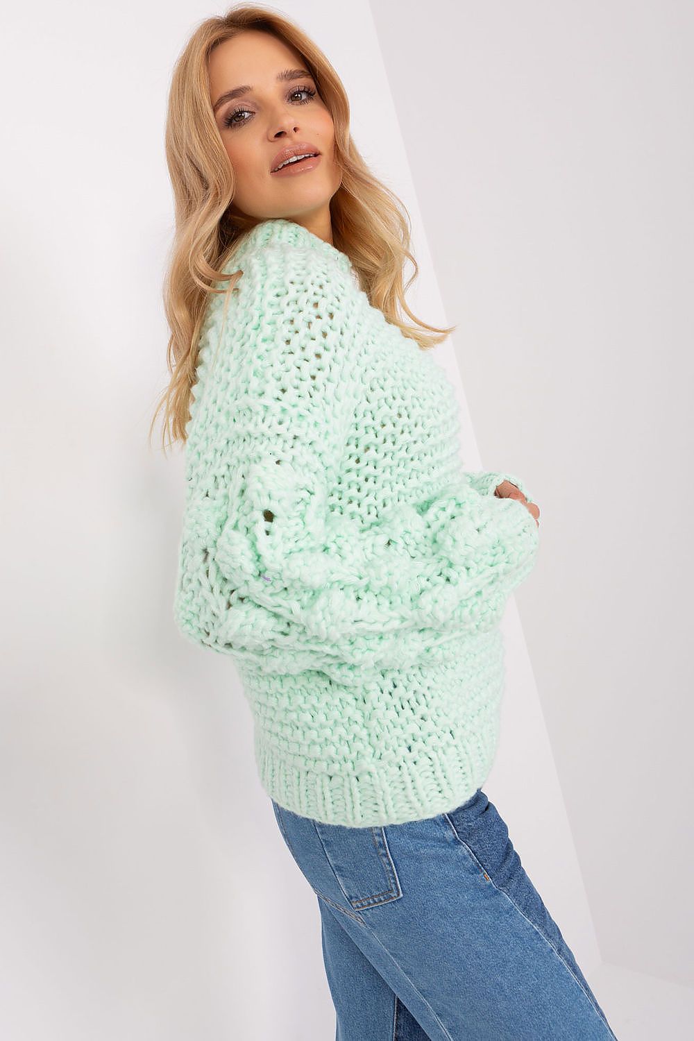   Sweter Damski Model AT-SW-2382.97P Mint - AT 