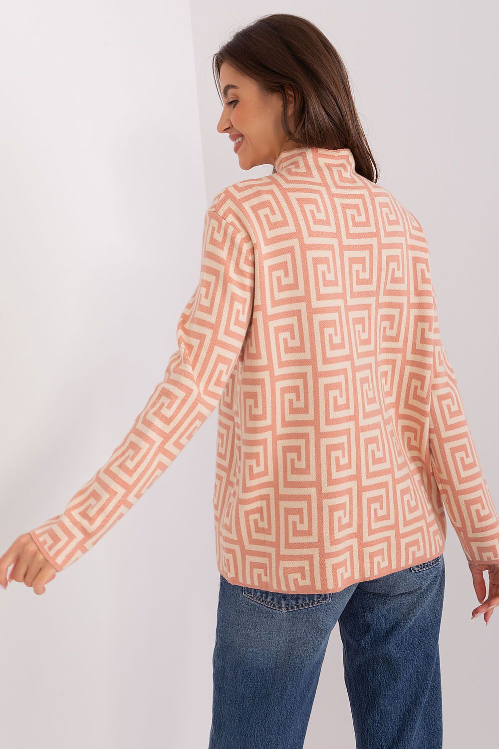   Sweter Damski Model AT-SW-2341.00P Brzoskwinia - AT 