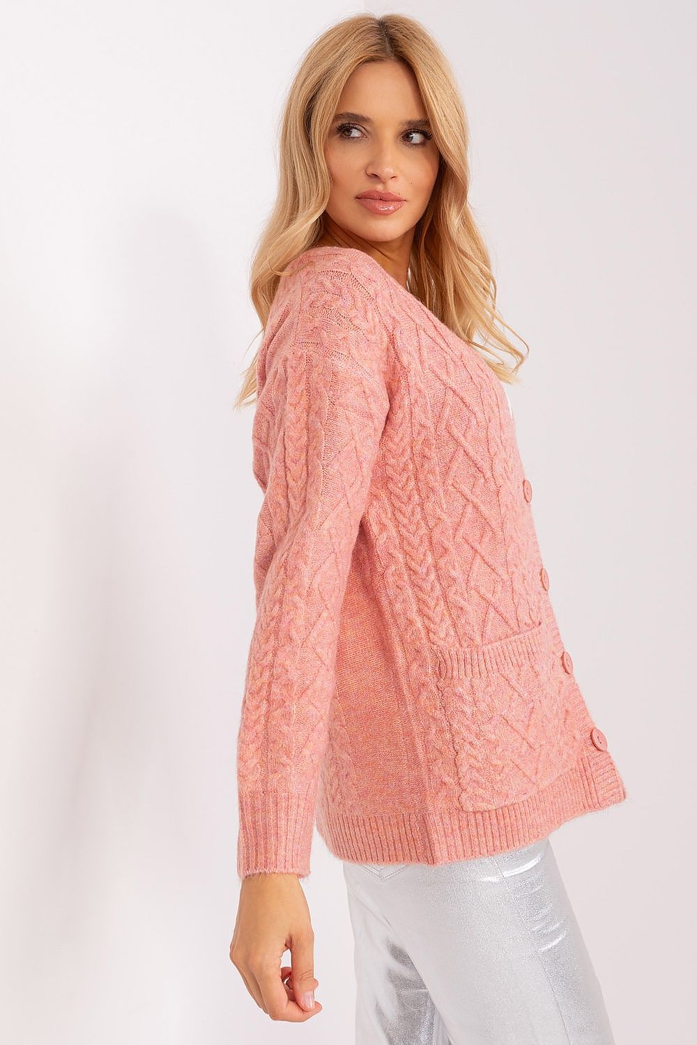  Sweter Damski Model AT-SW-2358.31 Light Pink - AT 