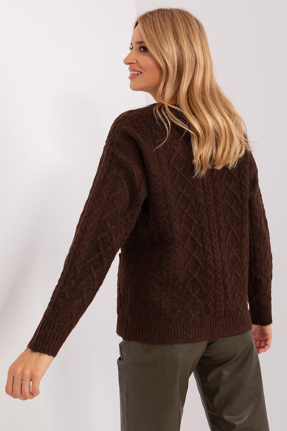  Sweter Damski Model AT-SW-2358.31 Dark Brown - AT 