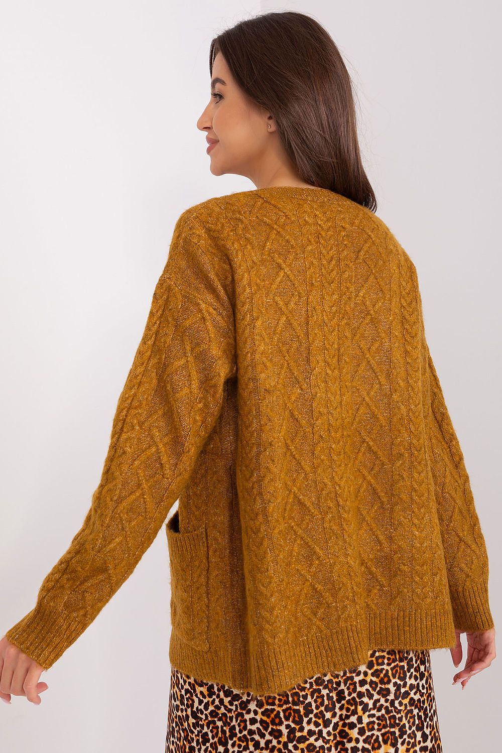  Sweter Damski Model AT-SW-2358.31 Dark Yellow - AT 