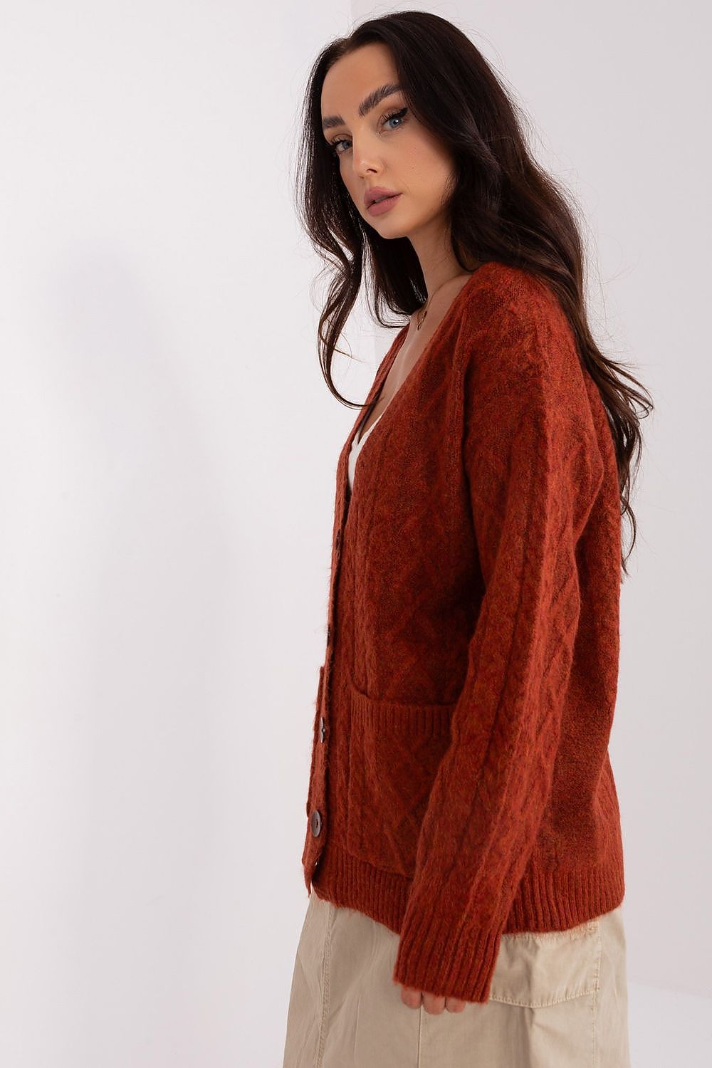  Sweter Damski Model AT-SW-2358.31 Dark Orange - AT 