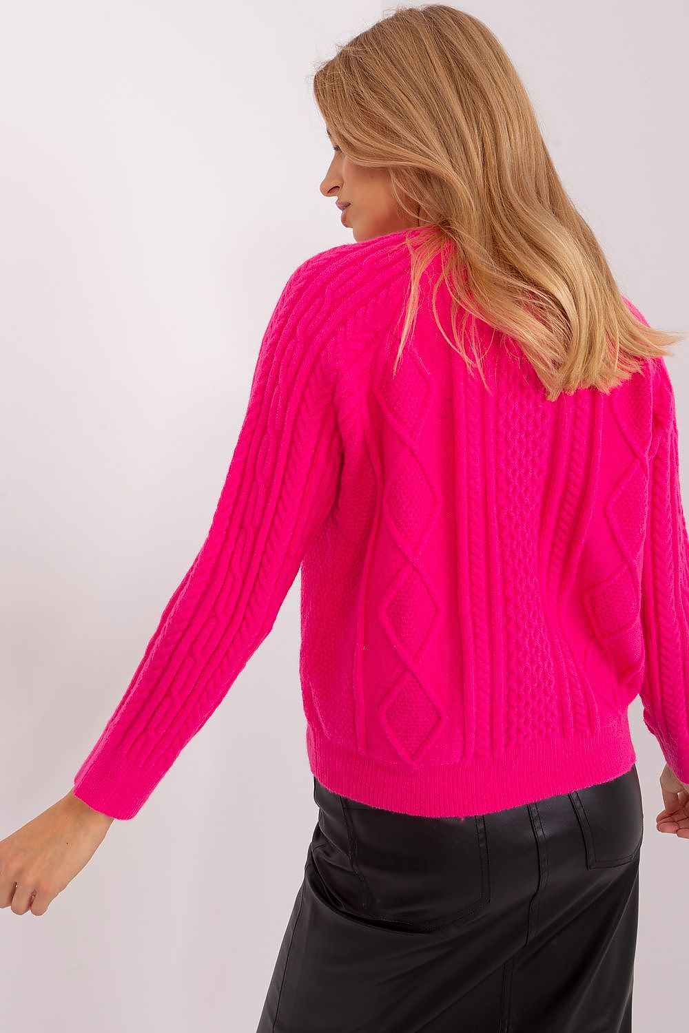  Sweter Damski Model AT-SW-2346-2.99P Dark Pink - AT 