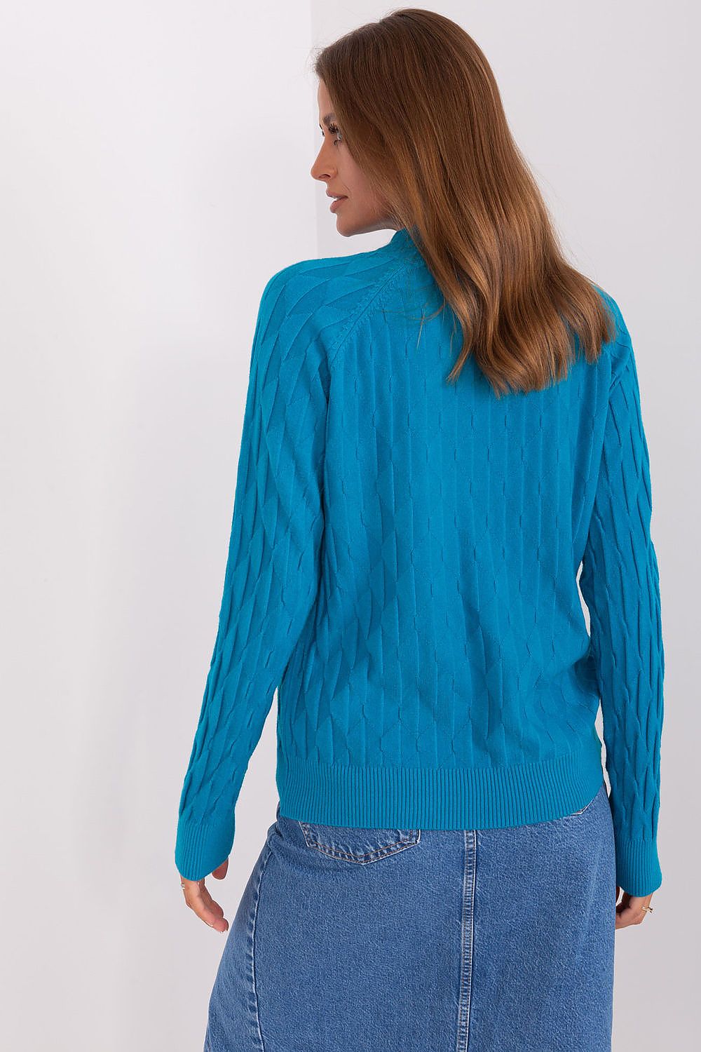   Sweter Damski Model AT-SW-2326.37X Turkus - AT 